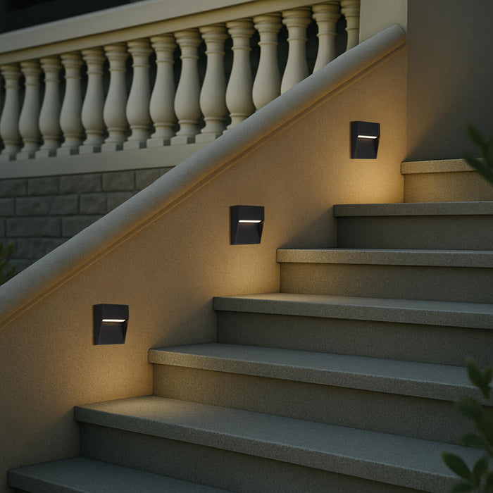 TERIN: Minimalist Square Exterior LED Wall Light (Available in Rust, Green & Black)