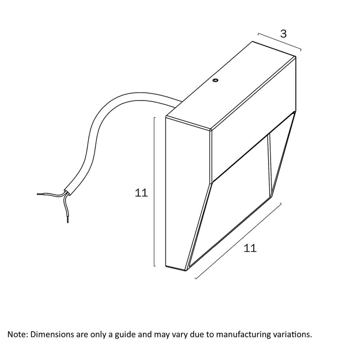 TERIN: Minimalist Square Exterior LED Wall Light (Available in Rust, Green & Black)