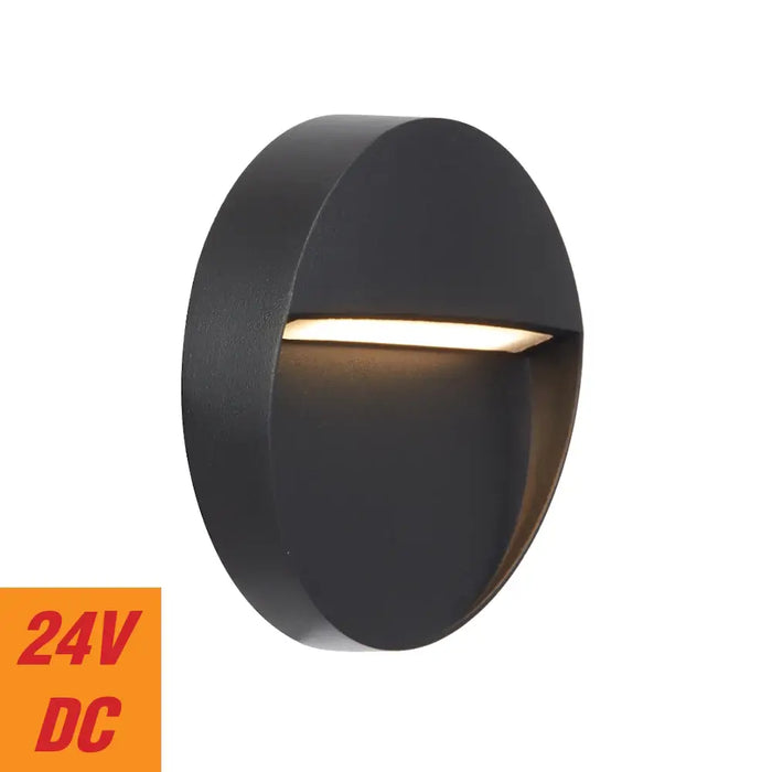 TERIN: Minimalist Round Exterior Step LED Wall Light (Available in Rust, Green & Black)