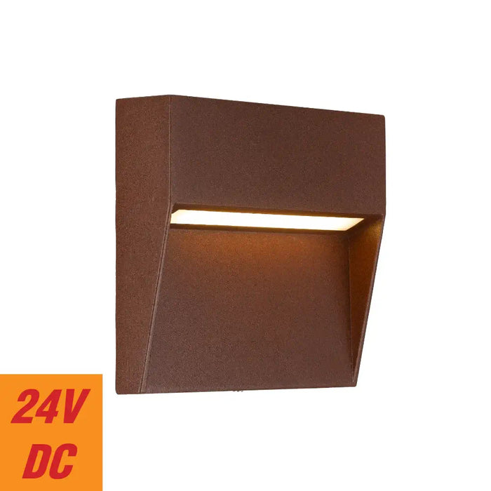 TERIN: Minimalist Square Exterior LED Wall Light (Available in Rust, Green & Black)