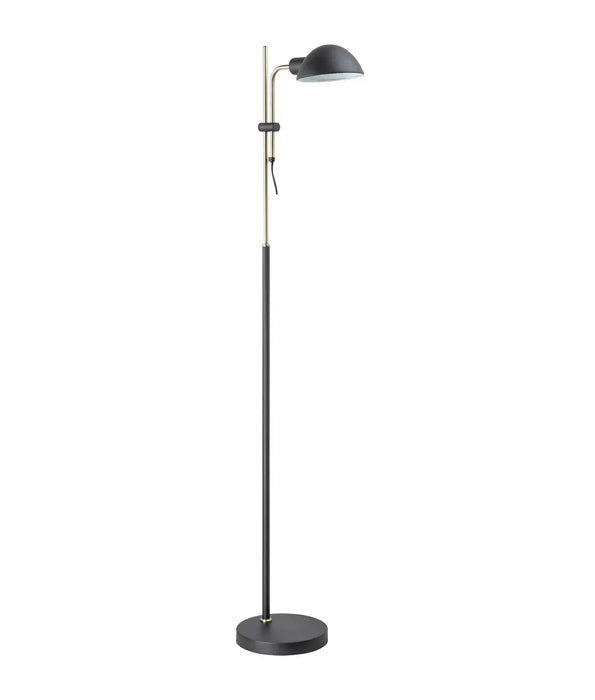 TETTU: Sand Black Adjustable Height Swivel Head Floor Lamps (Available in 1 Head & 2 Heads)