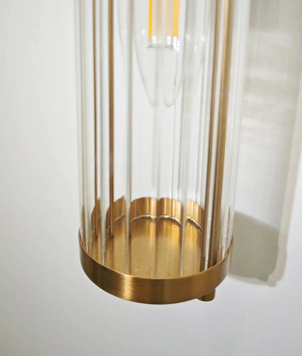 TIEMPO: Interior Up/Down Tubular Clear Glass Wall Lights (Available in Black, White, Antique Brass, Chrome & Satin Chrome)