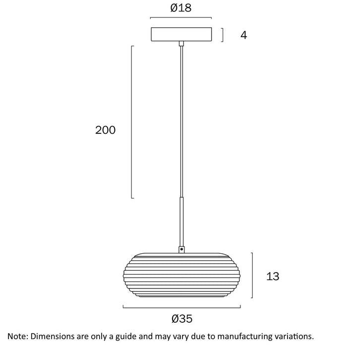 TIFTON: White 3CCT Dimmable LED Pendant Light (Available in 35cm & 50cm)
