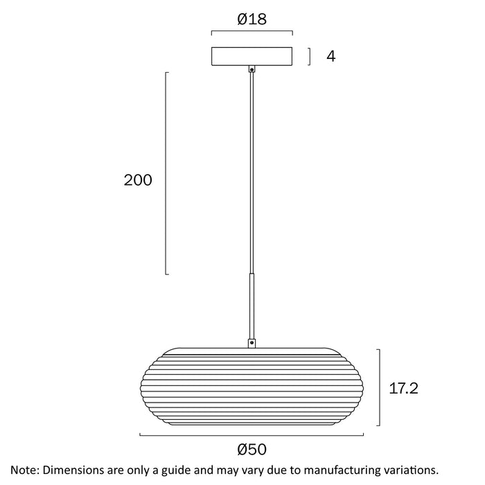 TIFTON: White 3CCT Dimmable LED Pendant Light (Available in 35cm & 50cm)
