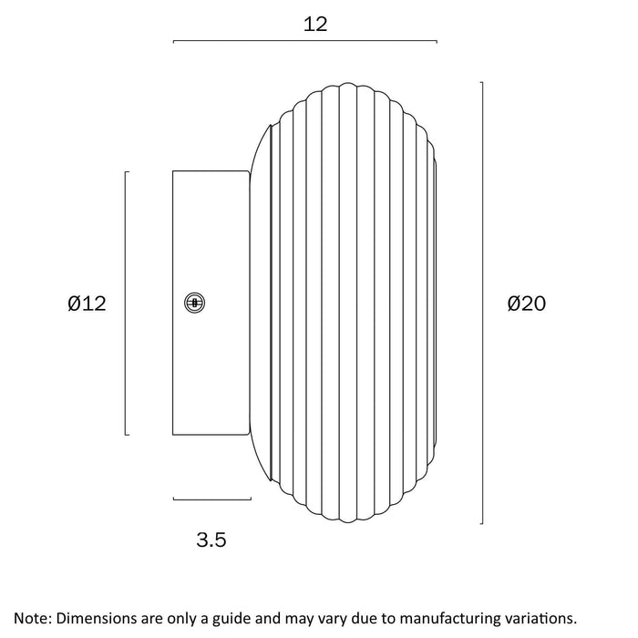 TIFTON: White 3CCT IP44 LED Wall Light