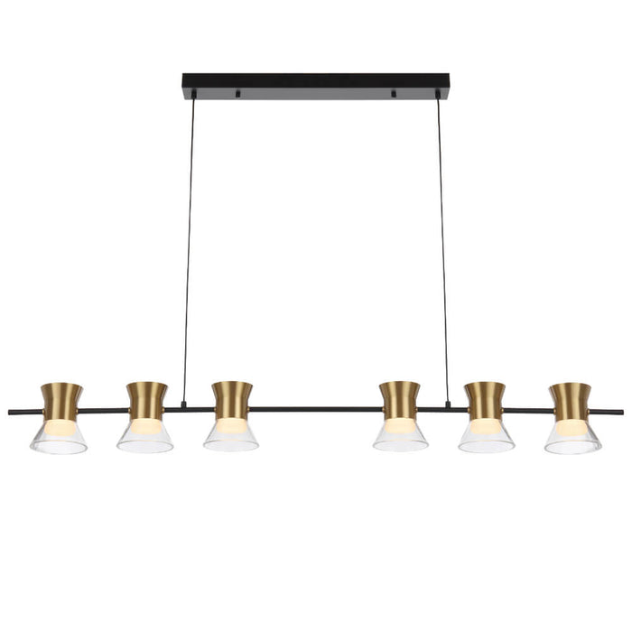 TIPICO: 6 Light Linear LED Pendant (Available Gunmetal & Gold)