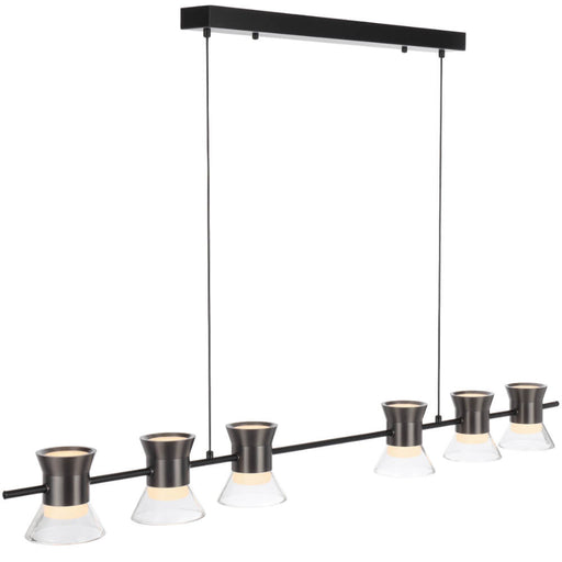 Telbix TIPICO: 6 Light Linear LED Pendant (Available Gunmetal & Gold)