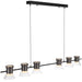 Telbix TIPICO: 6 Light Linear LED Pendant (Available Gunmetal & Gold)