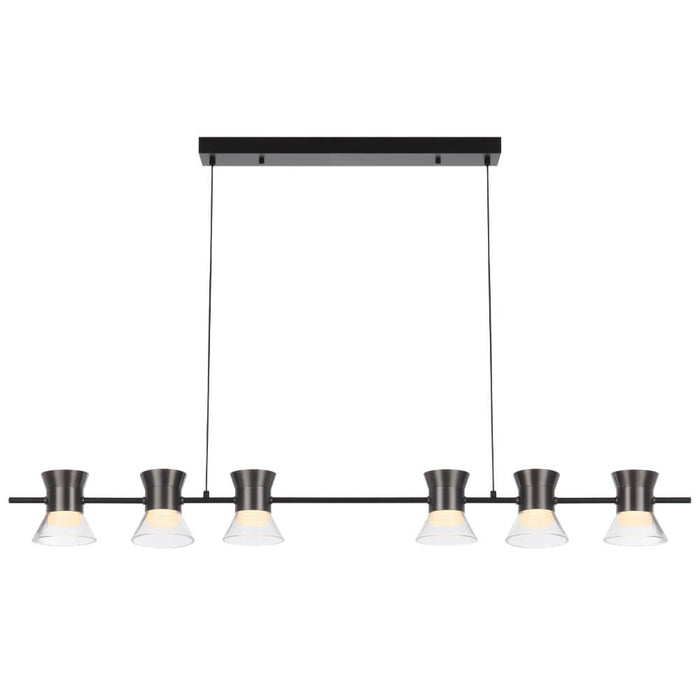 TIPICO: 6 Light Linear LED Pendant (Available Gunmetal & Gold)