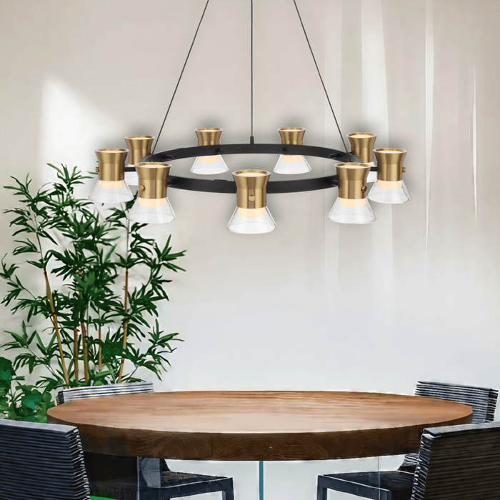 TIPICO: 9 Light LED Pendant (Available Gunmetal & Gold)