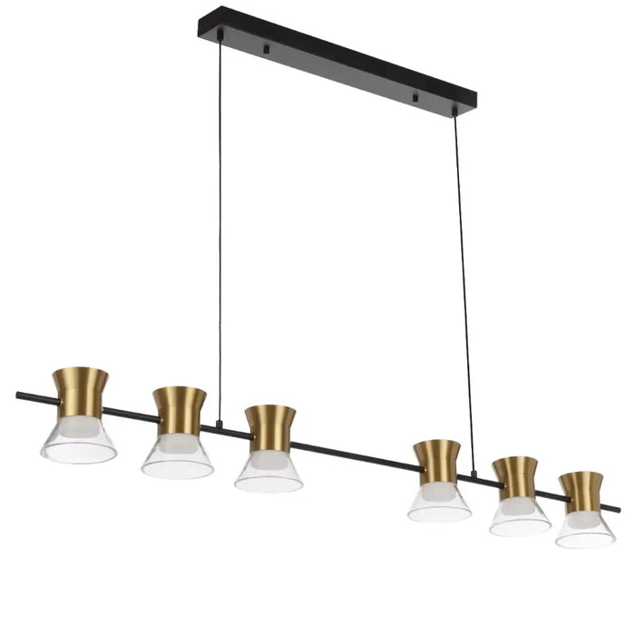 TIPICO: 6 Light Linear LED Pendant (Available Gunmetal & Gold)