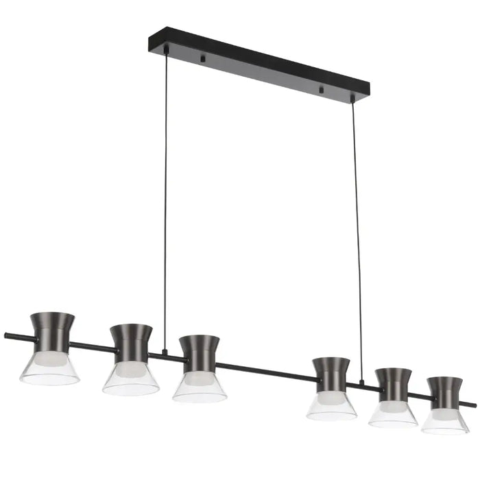 TIPICO: 6 Light Linear LED Pendant (Available Gunmetal & Gold)