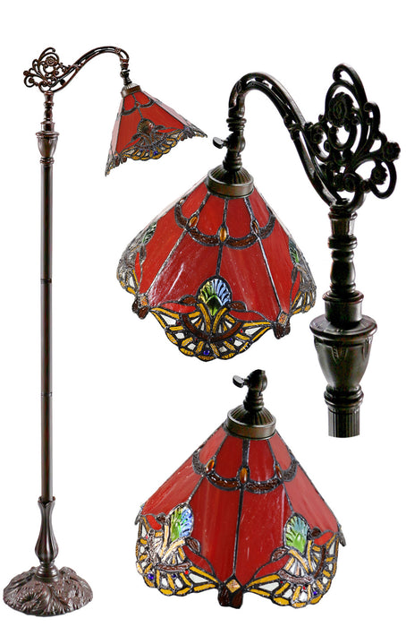 Benita Red Edwardian Floor Lamp