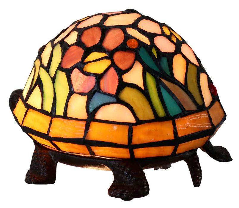 Rose Tiffany Turtle Leadlight Table Lamp