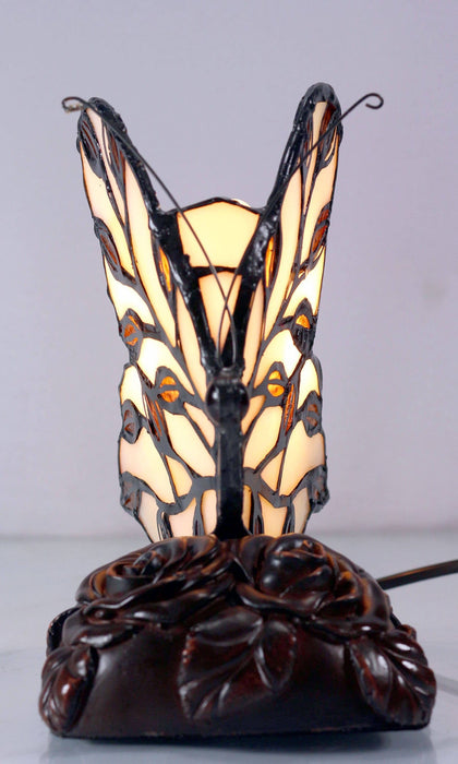 Beige Butterfly Leadlight Table Lamp