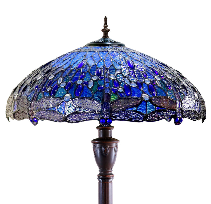 Blue Dragonfly Floor Lamp