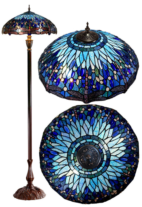 Blue Dragonfly Floor Lamp