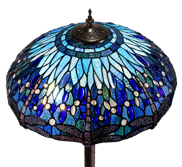 Blue Dragonfly Floor Lamp