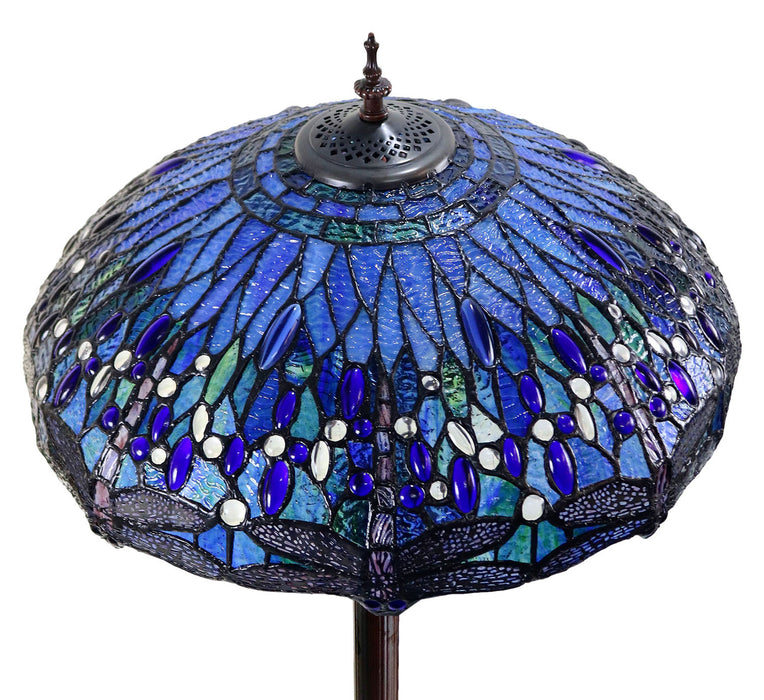 Blue Dragonfly Floor Lamp