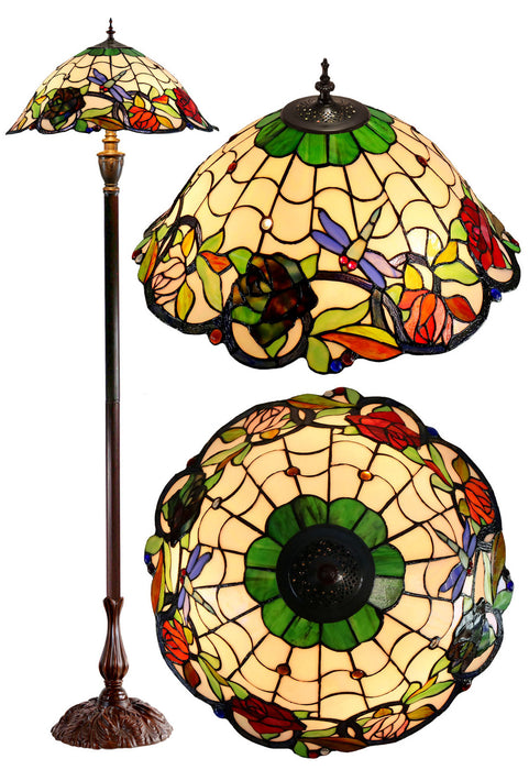 Rose & Dragonfly Floor Lamp