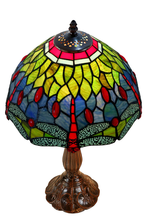 DRAGONIA: Leadlight Table Lamp (Avail in Red & Blue)