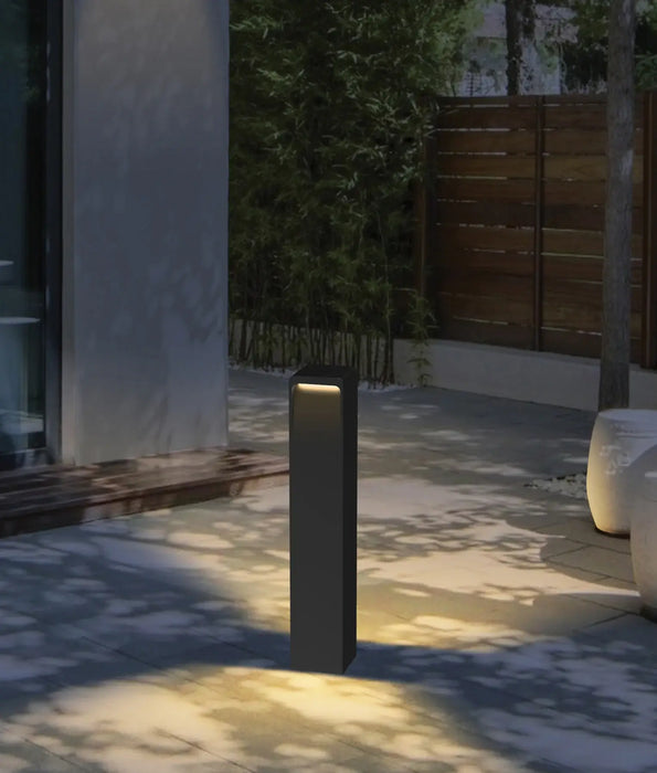 TOREN: Dark Grey IP65 LED Tri-CCT Surface Mounted  Bollard Lights