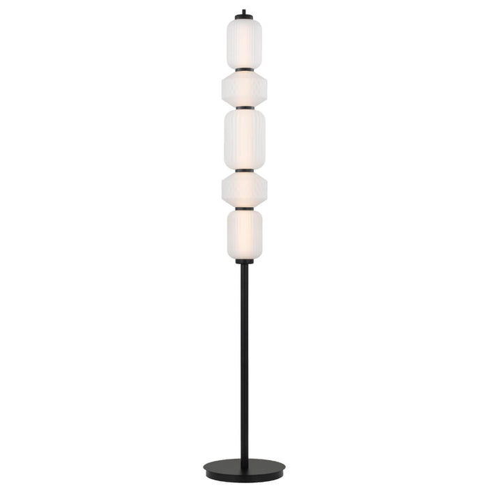 TORSO: Elegant Dimmable LED Floor Lamp with Glass Shade (Available in Black & Brass)