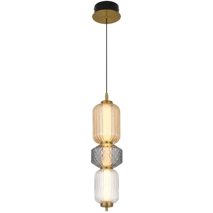 TORSO: Versatile Glass LED Pendant Light (Available in Brass & Black, 3 Light & 5 Light)