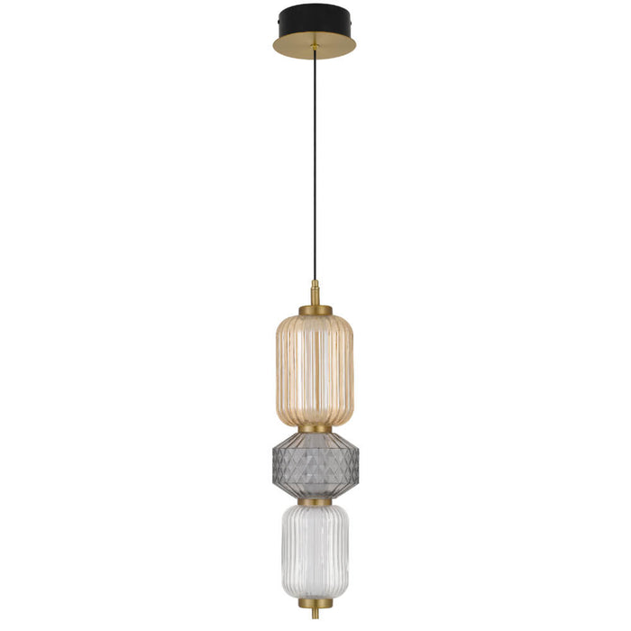 TORSO: Versatile Glass LED Pendant Light (Available in Brass & Black, 3 Light & 5 Light)