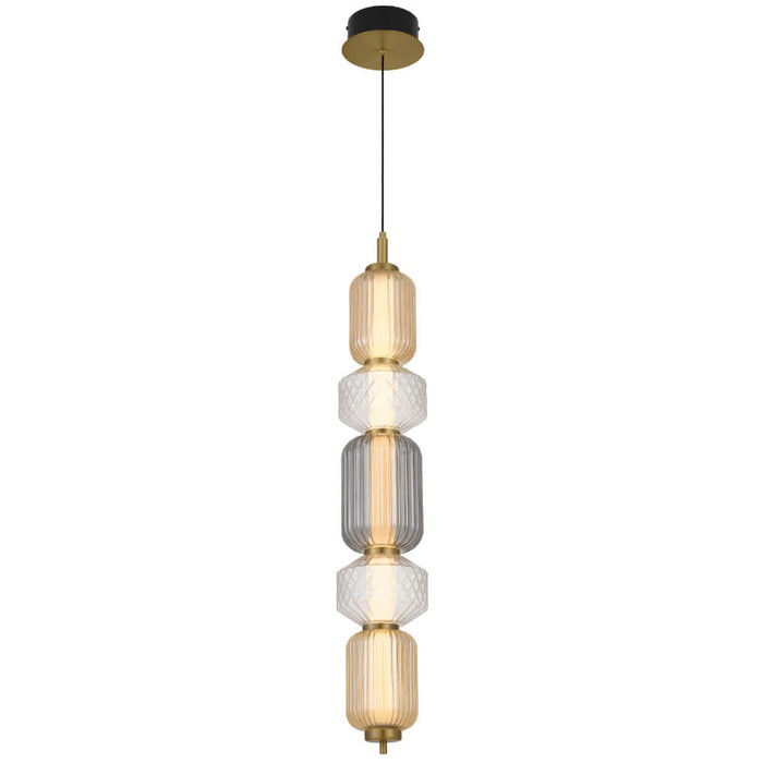 TORSO: Versatile Glass LED Pendant Light (Available in Brass & Black, 3 Light & 5 Light)