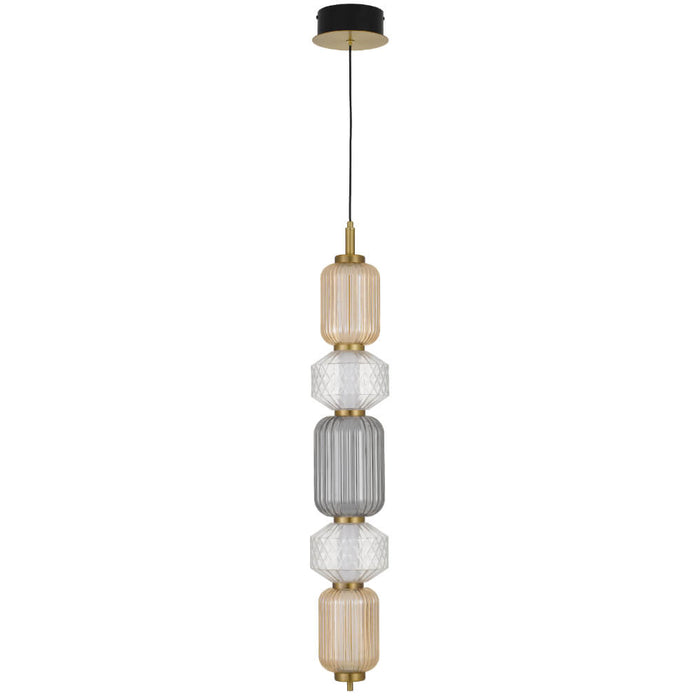 TORSO: Versatile Glass LED Pendant Light (Available in Brass & Black, 3 Light & 5 Light)