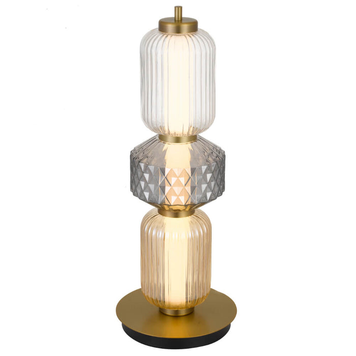 TORSO: Elegant Dimmable LED Table Lamp with Glass Shade (Available in Black & Brass)