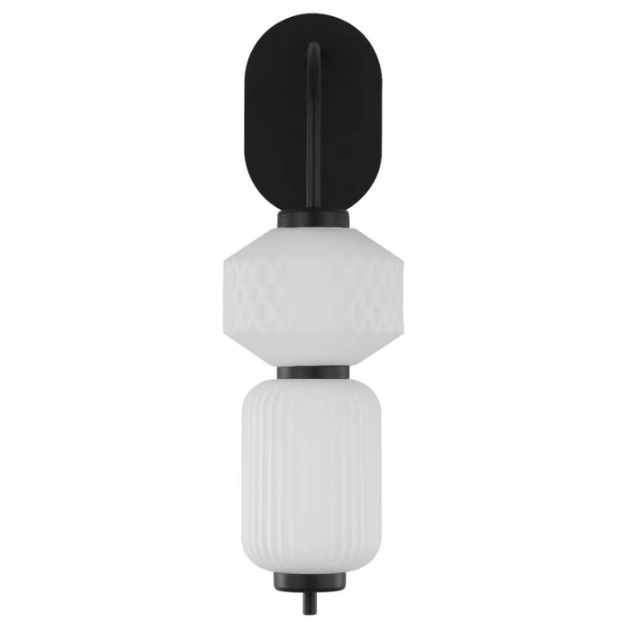 TORSO: IP20 3000K LED Wall Light with Glass Shade (available in Black & Brass)