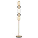 Telbix TORSO: Elegant Dimmable LED Floor Lamp with Glass Shade (Available in Black & Brass)