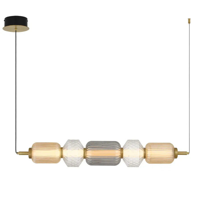 TORSO: Versatile Glass LED Pendant Light (Available in Brass & Black, 3 Light & 5 Light)