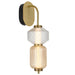 Telbix TORSO: IP20 3000K LED Wall Light with Glass Shade (available in Black & Brass)