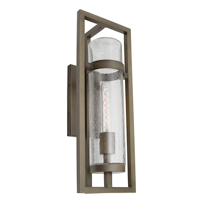 TOULON: IP44 Exterior Wall Light with Clear Stippled Glass Diffuser (Available in Black & Old Bronze)