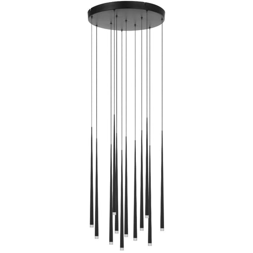 Telbix TRINA: Black 12 Light Contemporary Design LED Pendant Light