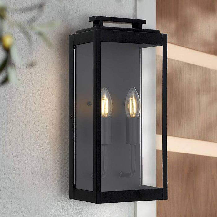 TRUMAN: 2 Light IP44 Aluminium Exterior Wall Light (Available in Black & White)