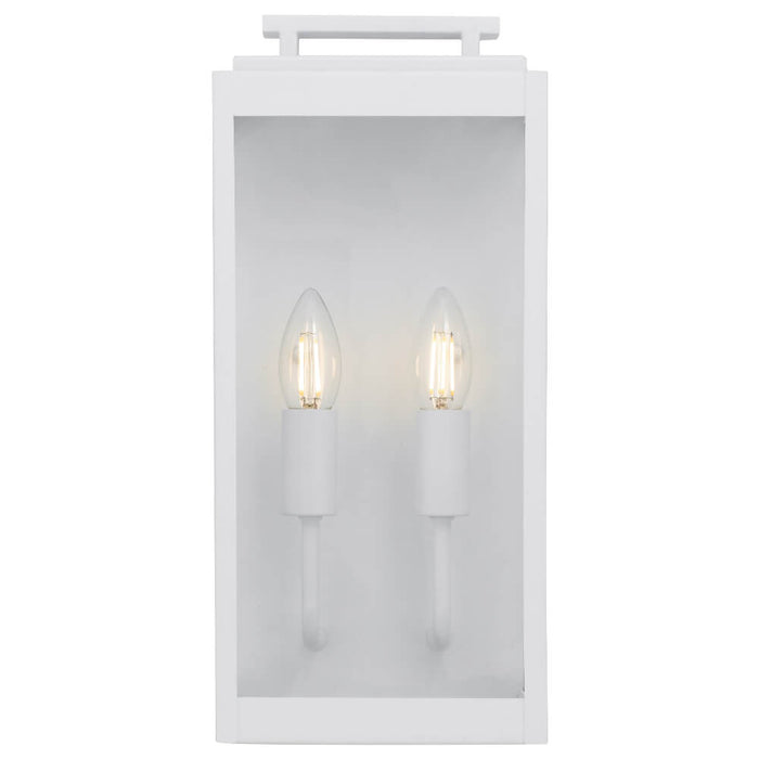 TRUMAN: 2 Light IP44 Aluminium Exterior Wall Light (Available in Black & White)