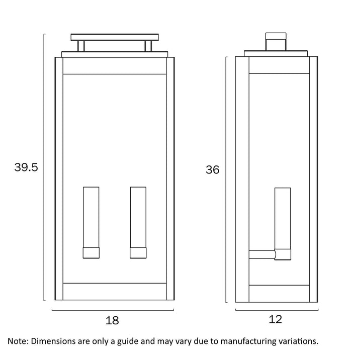 TRUMAN: 2 Light IP44 Aluminium Exterior Wall Light (Available in Black & White)