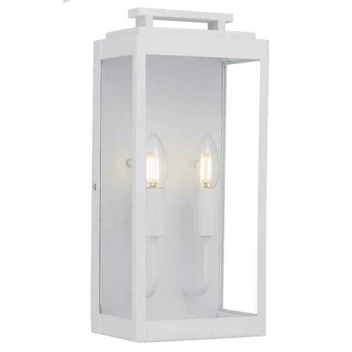 TRUMAN: 2 Light IP44 Aluminium Exterior Wall Light (Available in Black & White)