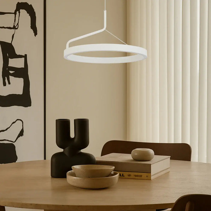 TRUVON: 3CCT Modern LED Ring Pendant Light (Available in 40cm & 60cm)