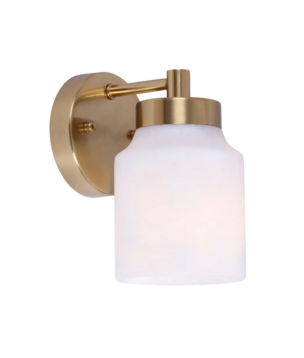 TUFO: White Jar Alabaster with Brass Highlight Interior Wall Light (Available in 1 Light and 3 Light)
