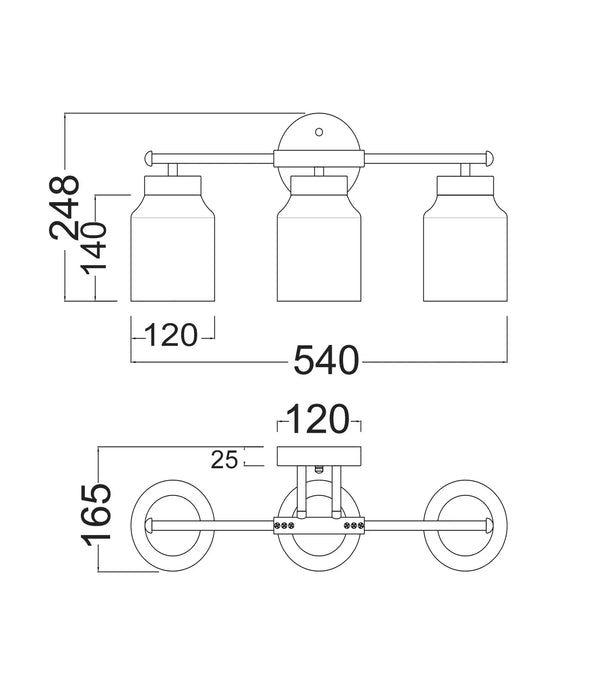 TUFO: White Jar Alabaster with Brass Highlight Interior Wall Light (Available in 1 Light and 3 Light)