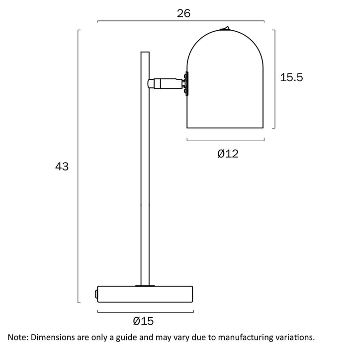 TURIN: Metal Table Lamp (Available in Black & Khaki)