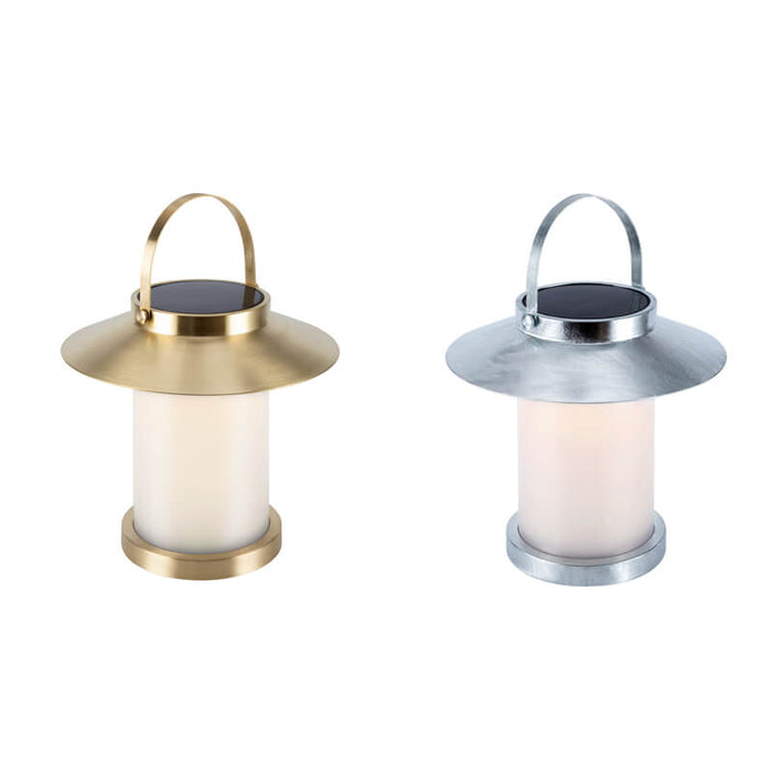 Nordlux TEMPLE To-Go Portable Outdoor Solar Lantern (avail in Galvanized & Brass)