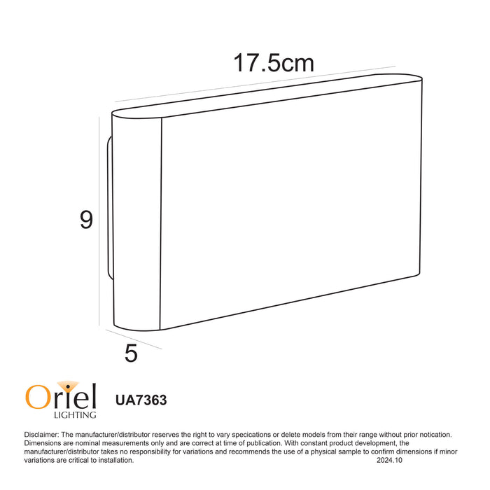 WASH: Tri-Colour Up Down LED Wall Light (Available in White & Black, 3W & 6W)