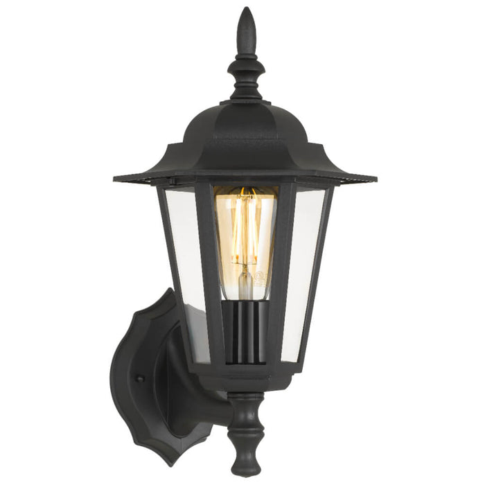 UPTON: Black IP44 Exterior Wall Light