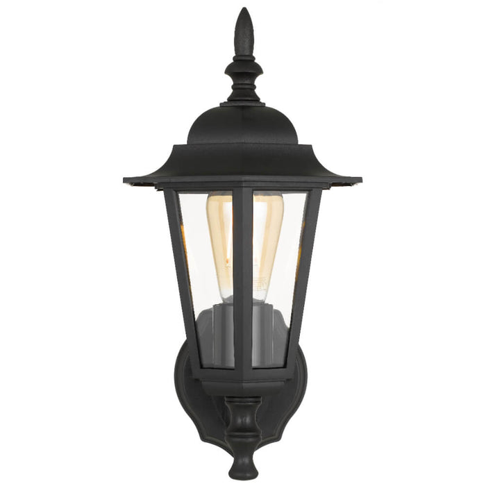 UPTON: Black IP44 Exterior Wall Light